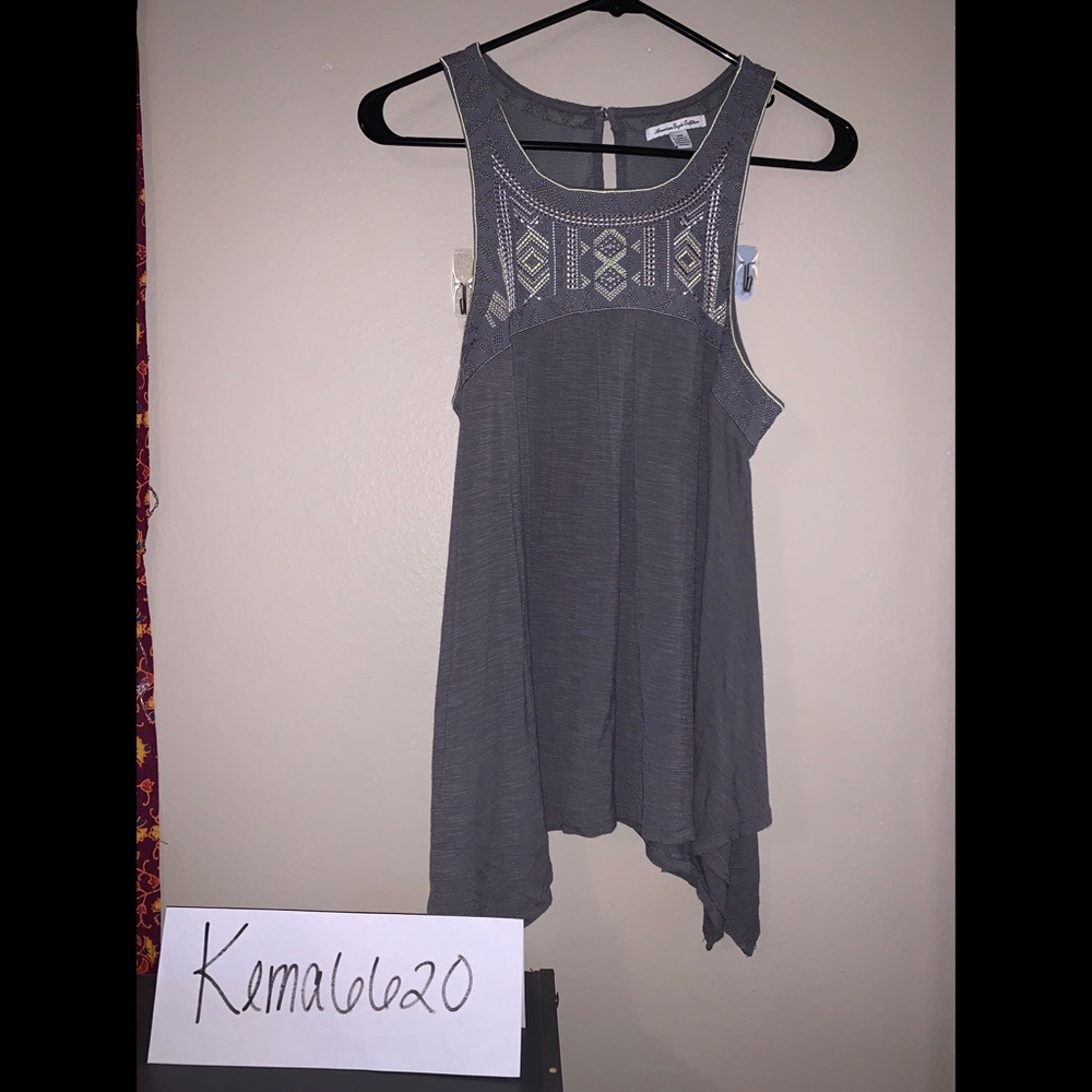 American Eagle Embroidered Tank Top